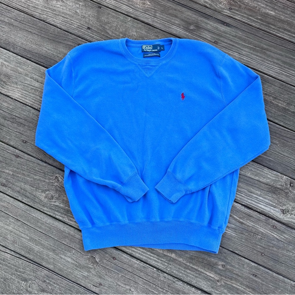 Vintage blue polo Ralph Lauren crewneck sweater